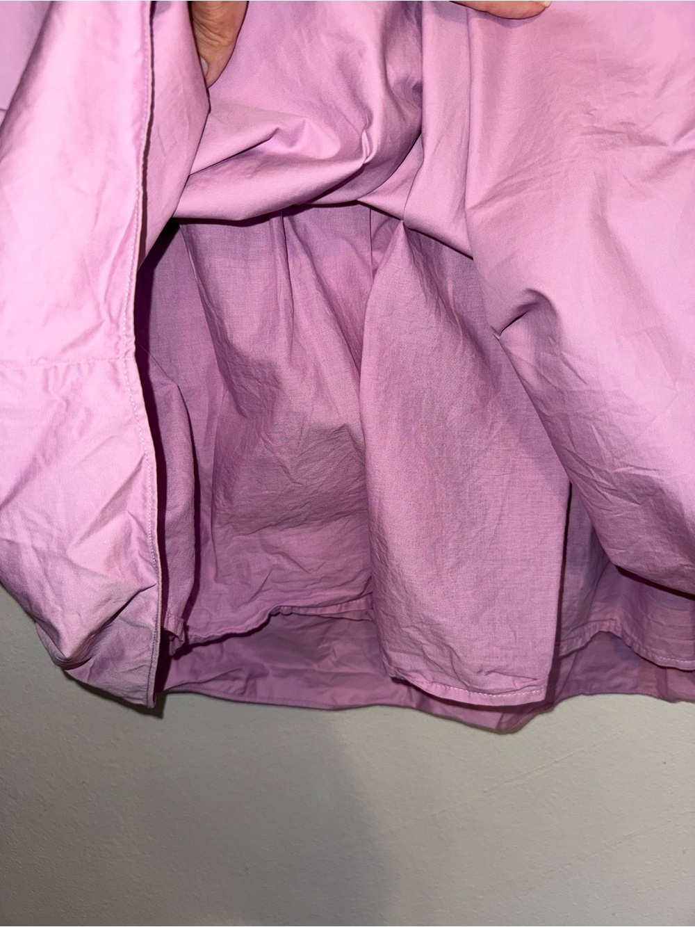 English Factory Cotton Puff-Sleeve Oversized Mini Collared Shirt Dress Lilac M - Picture 6 of 12